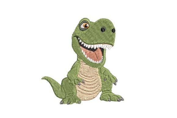 Cartoon T-Rex Embroidery Review for Boutique Apparel