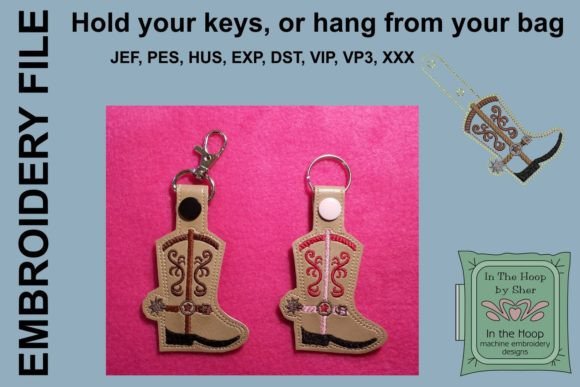 Cowboy Boot Key Fob: A Rustic Embroidery Review