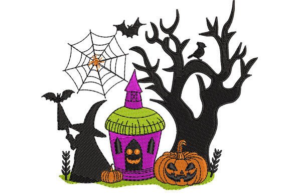 Halloween Hut, Witch, Pumpkin and Tree Review