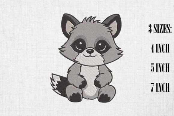 Kawaii Racoon: The Perfect Seasonal Embroidery Design